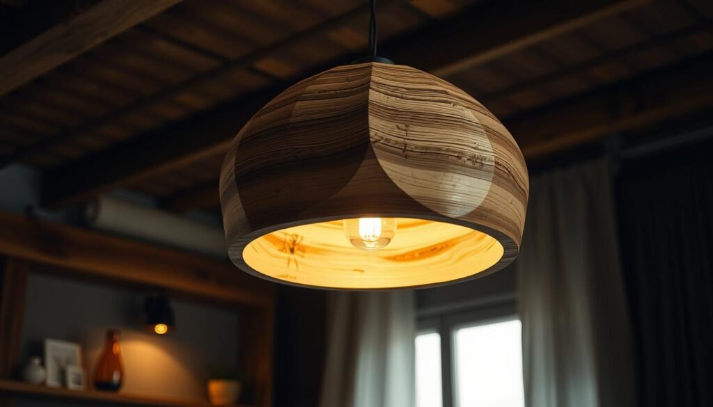 lampa wisząca drewno