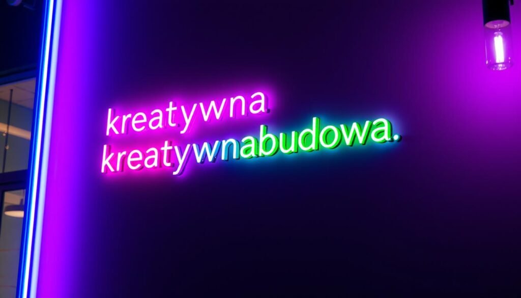 neonowy napis