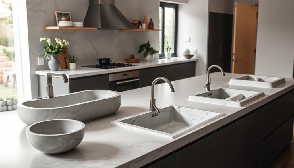 designerskie zlewozmywaki betonowe