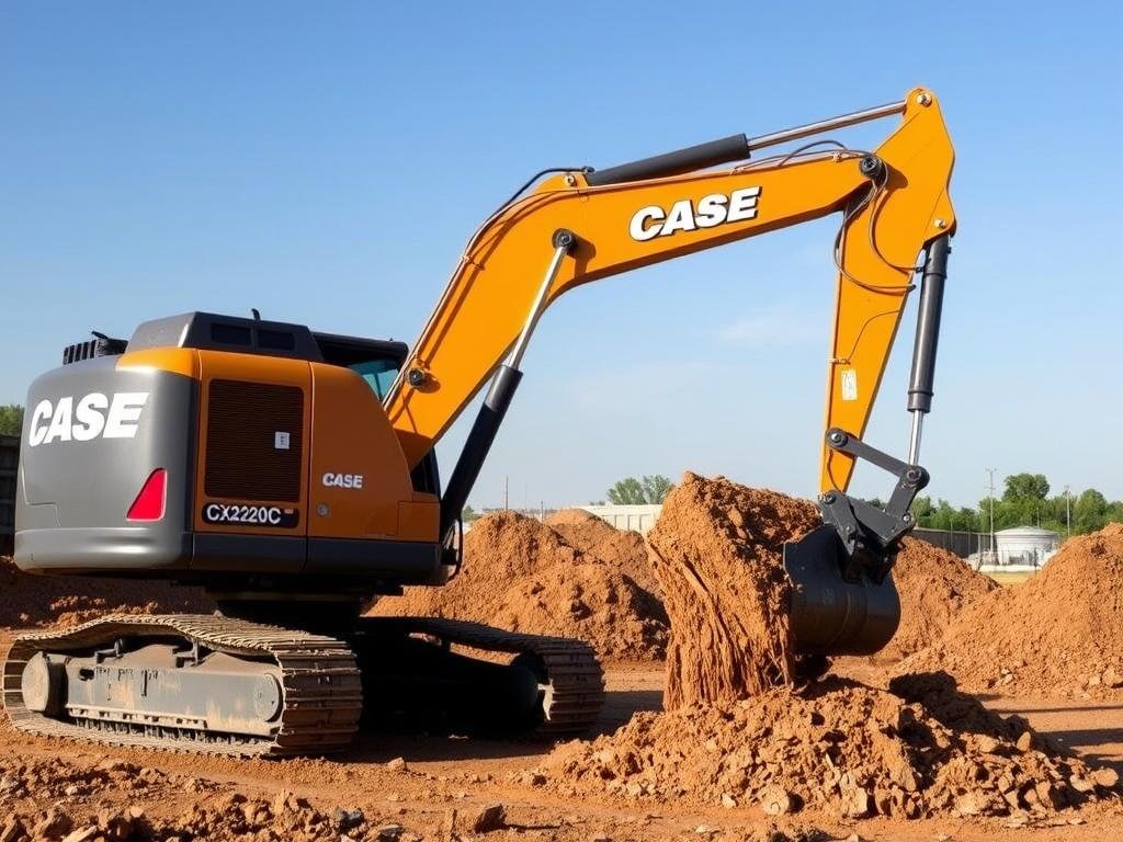 Koparka Case CX220C podczas prac ziemnych Koparka Case CX220C podczas prac ziemnych