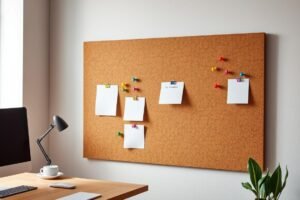 DIY: Tablica organizacyjna do domowego biura z korka i farby magnetycznej
