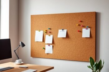 DIY: Tablica organizacyjna do domowego biura z korka i farby magnetycznej