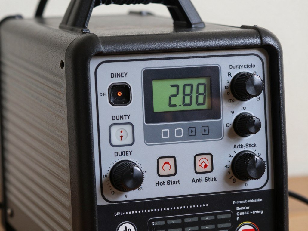 Parametry techniczne spawarki do użytku domowego na panelu sterowania